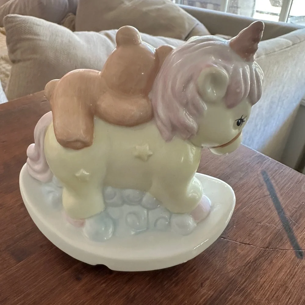 Enesco toddler baby room rocking horse night light with cord